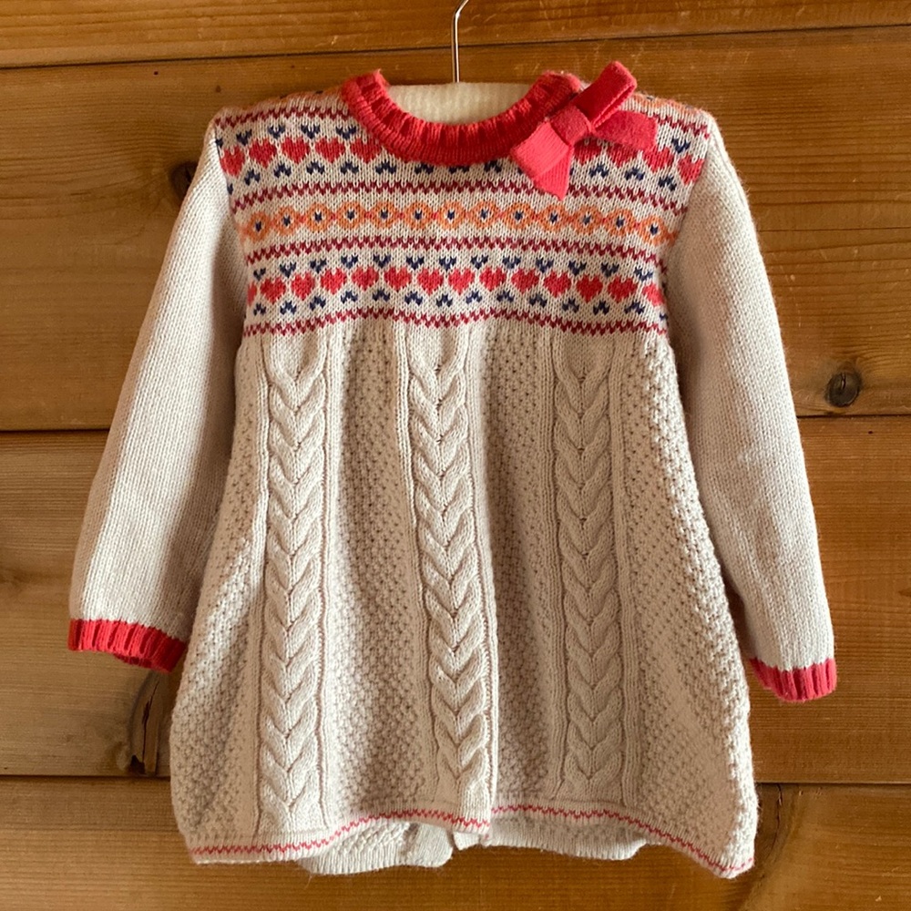 Baby Girls Cotton / Angora blend Sweater 6-12 Months Soft Warm Winter Christmas